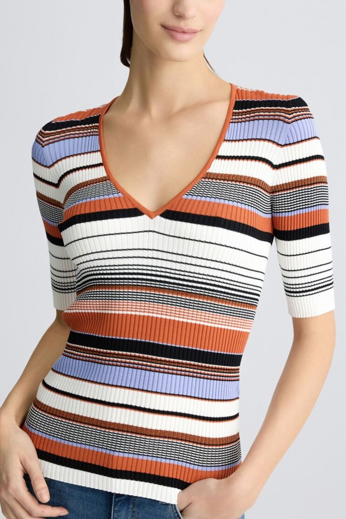 T-SHIRT IN MAGLIA A RIGHE LIU JO