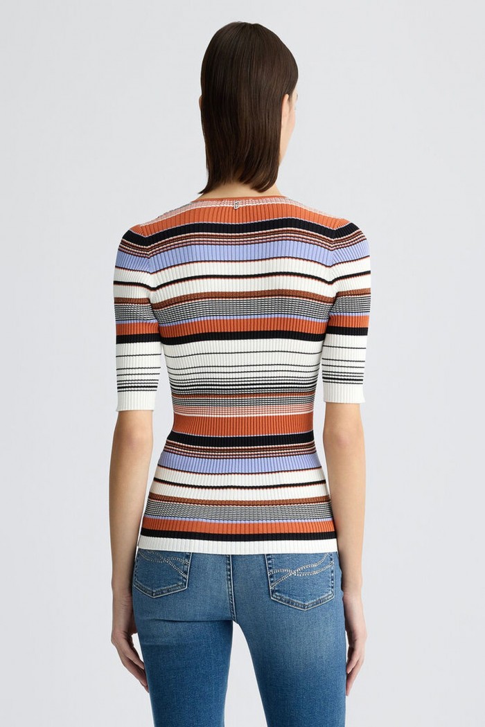 T-SHIRT IN MAGLIA A RIGHE LIU JO