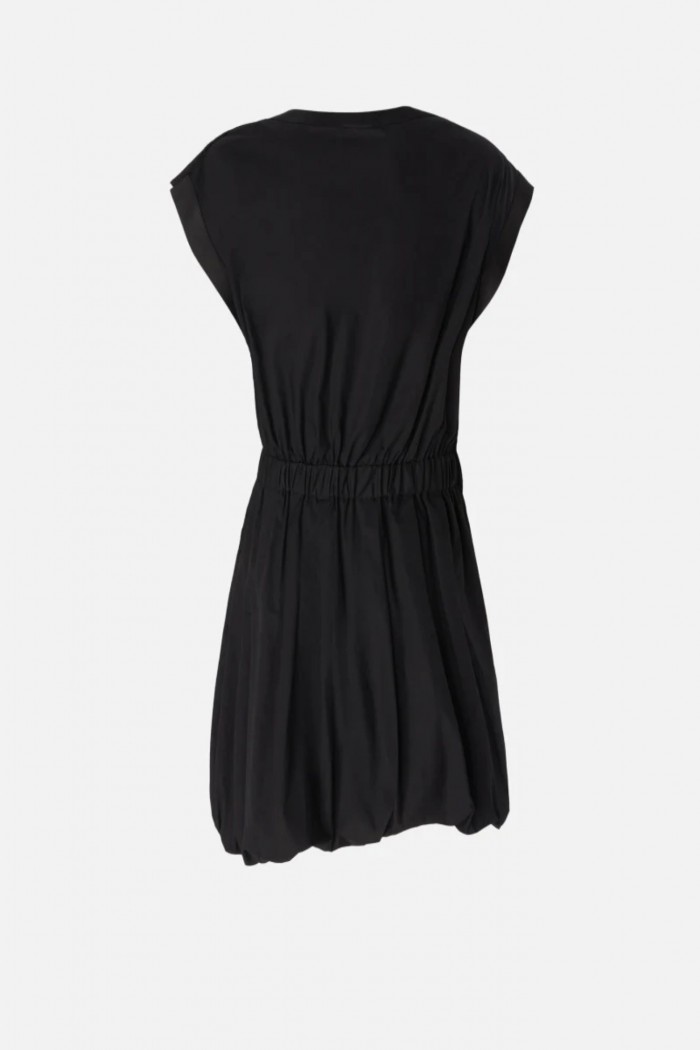 VESTITO IN POPELINE CON INCROCIO NERO PINKO