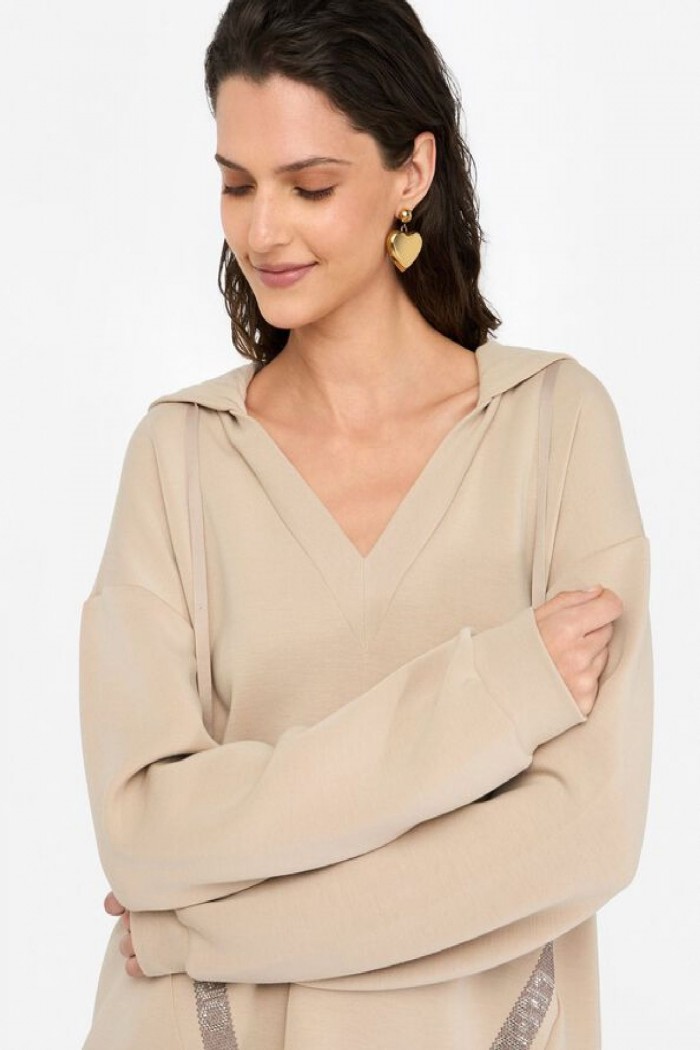 FELPA IN SCUBA CON CAPPUCCIO LIU JO