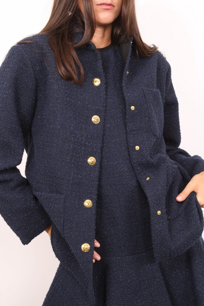 GIACCA OVERSIZE IN TWEED FANTASIA PINKO
