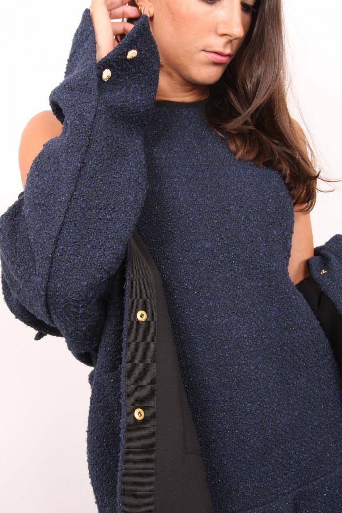 GIACCA OVERSIZE IN TWEED FANTASIA PINKO