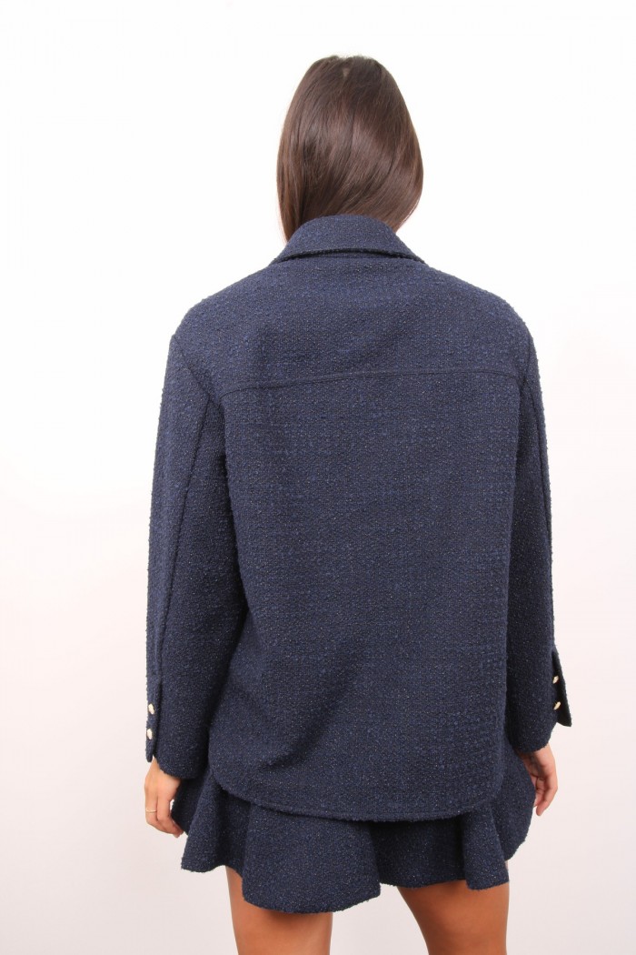 GIACCA OVERSIZE IN TWEED FANTASIA PINKO