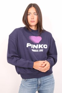 FELPA STAMPA CUORE E LOGO PINKO