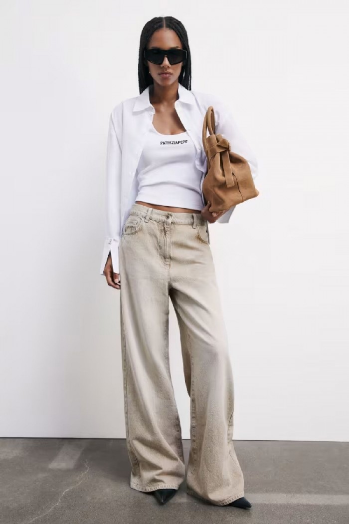 JEANS A VITA BASSA CON FIT RILASSATO PATRIZIA PEPE