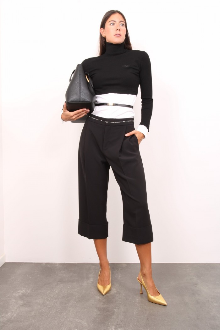 MAGLIA IN VISCOSA E POPELINE IN COTONE ELISABETTA FRANCHI