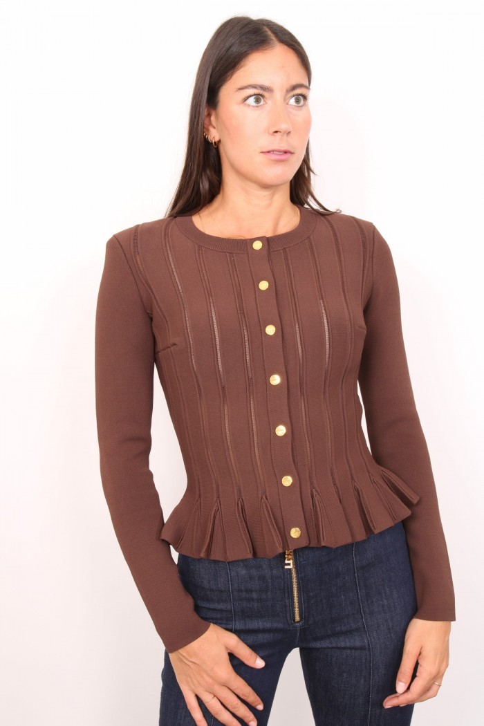 GIACCA IN MAGLIA CON DETTAGLI A JOUR ELISABETTA FRANCHI