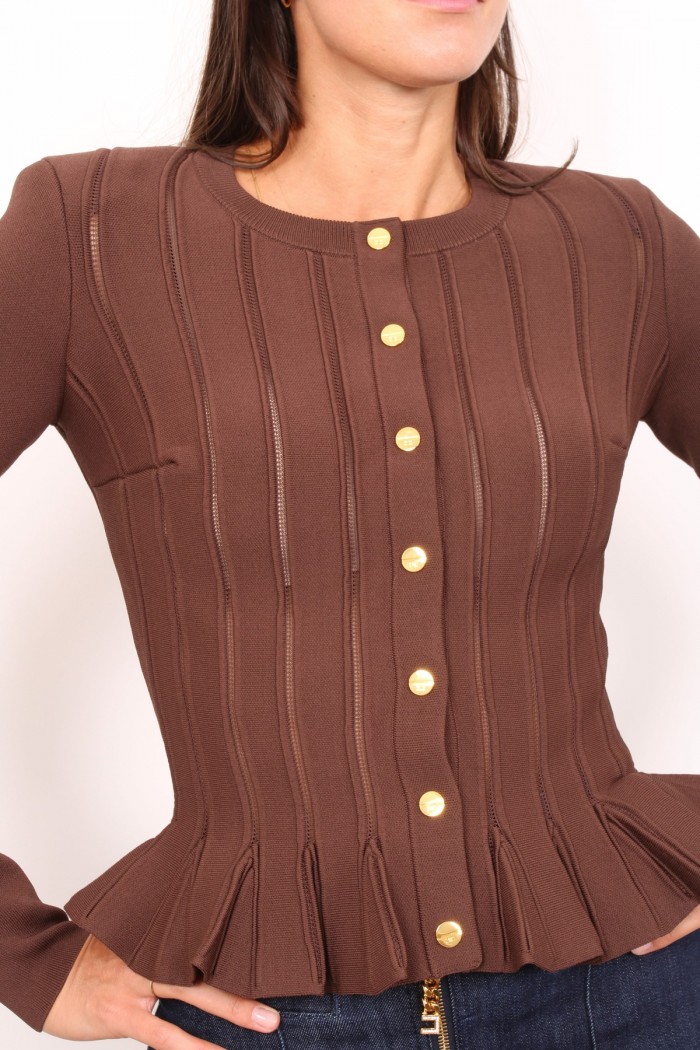 GIACCA IN MAGLIA CON DETTAGLI A JOUR ELISABETTA FRANCHI