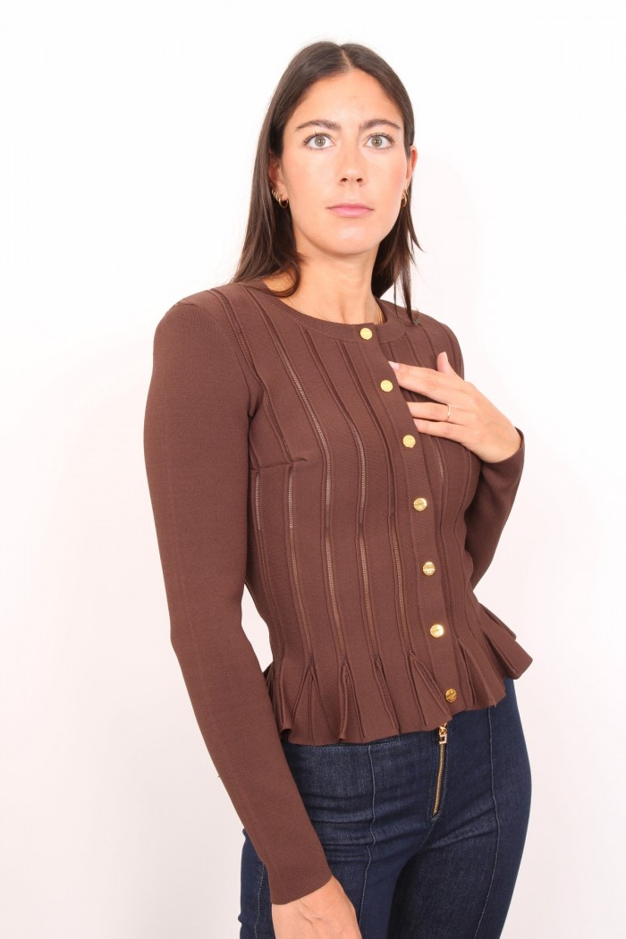 GIACCA IN MAGLIA CON DETTAGLI A JOUR ELISABETTA FRANCHI