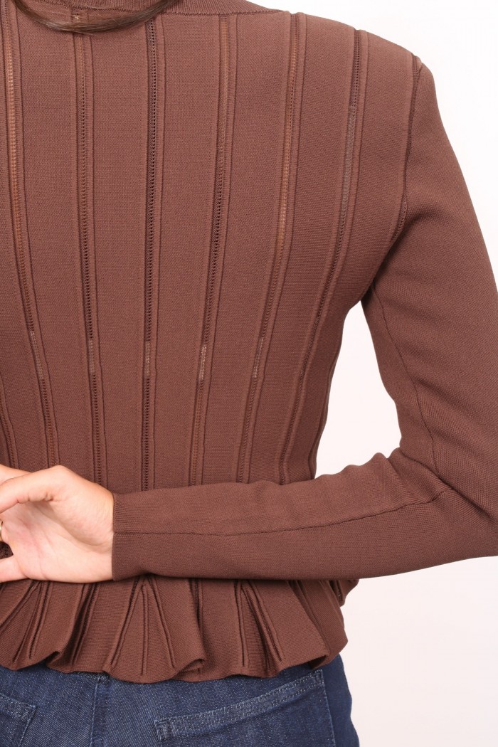 GIACCA IN MAGLIA CON DETTAGLI A JOUR ELISABETTA FRANCHI