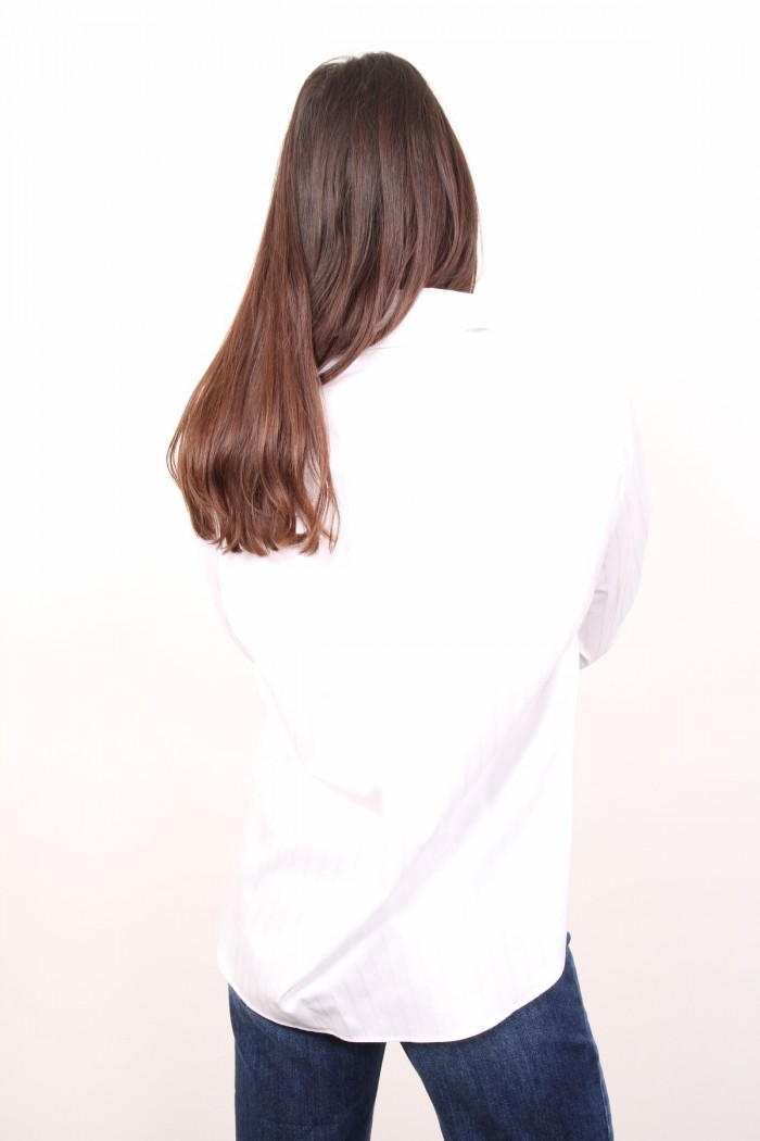 CAMICIA IN POPELINE DI COTONE A RIGHE ELISABETTA FRANCHI