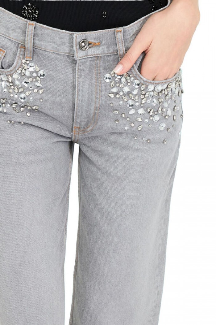 JEANS STRAIGHT CON STRASS LIU JO
