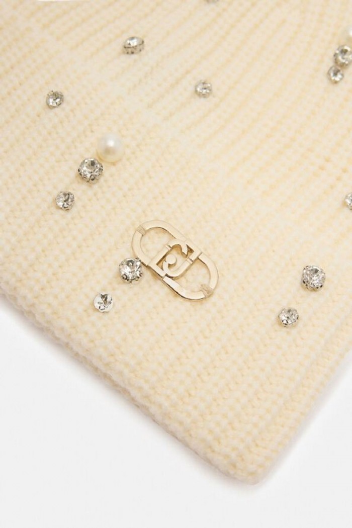 BERRETTO CON STRASS E PERLE LIU JO