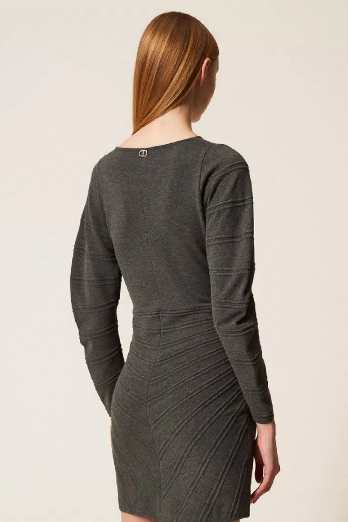 ABITO CORTO IN MAGLIA CON RILIEVI TWINSET