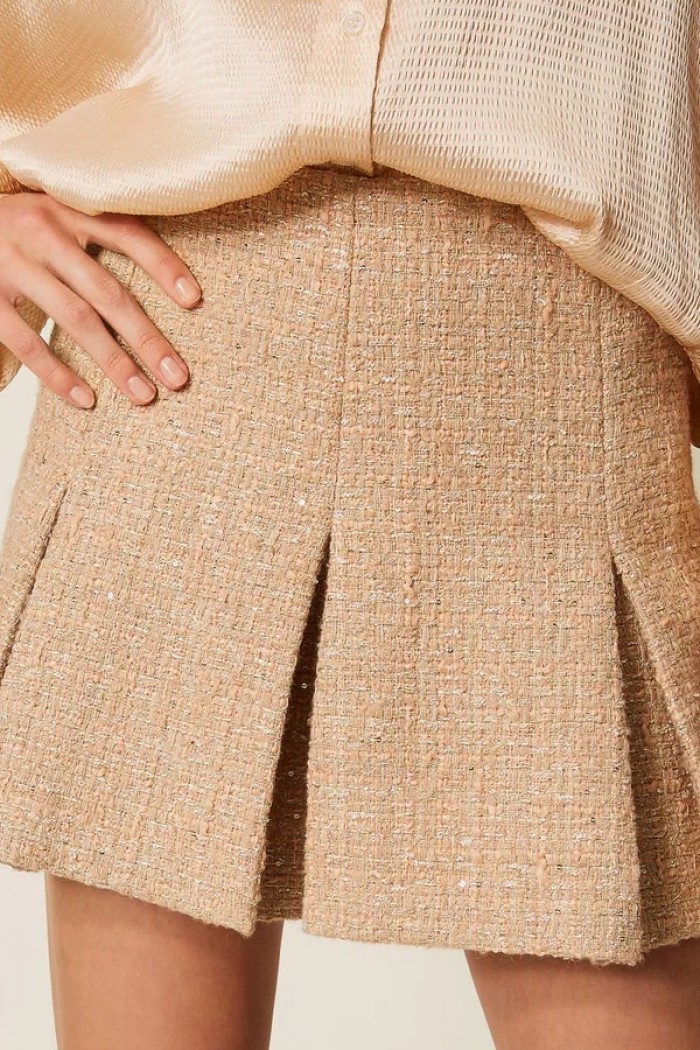 MINIGONNA BOUCLE' CON PAILLETTES TWINSET