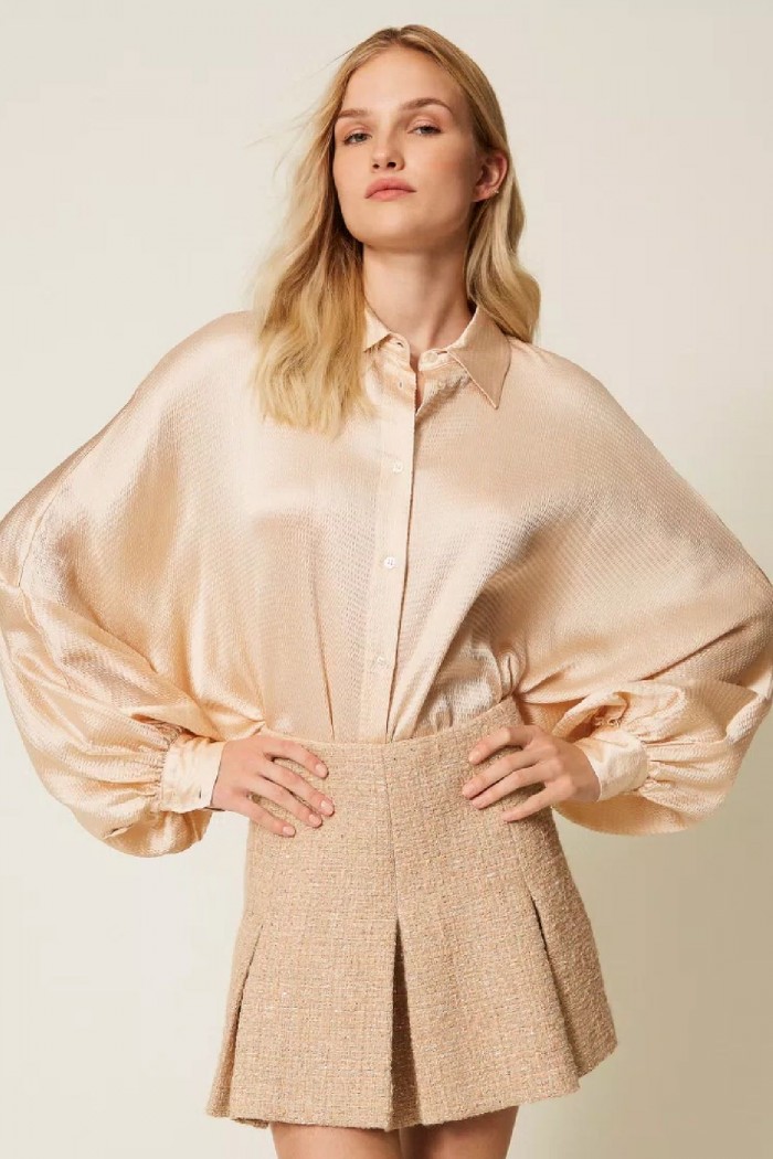 CAMICIA IN SATIN CON MANICHE BALLOON TWINSET
