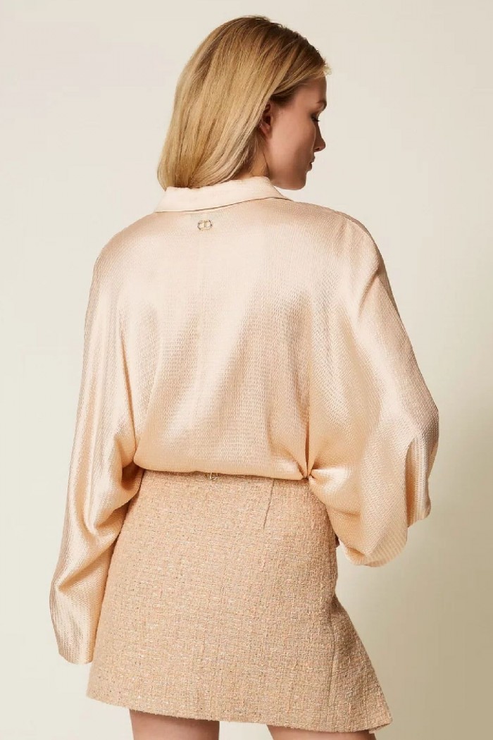 CAMICIA IN SATIN CON MANICHE BALLOON TWINSET