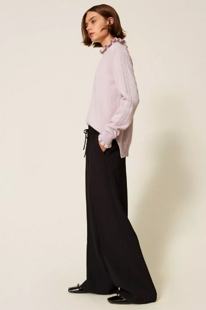 PANTALONI AMPI IN CREPE CON COULISSE TWINSET