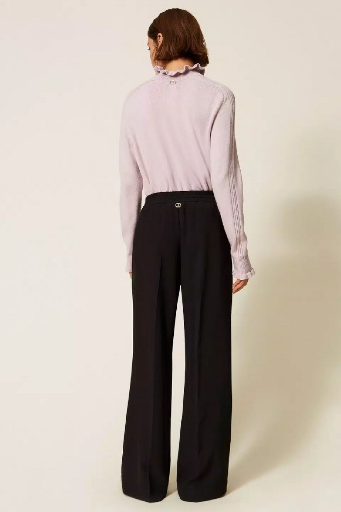 PANTALONI AMPI IN CREPE CON COULISSE TWINSET