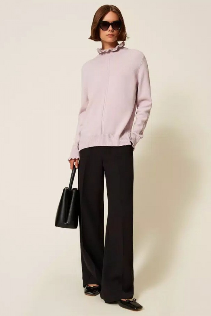 PANTALONI AMPI IN CREPE CON COULISSE TWINSET