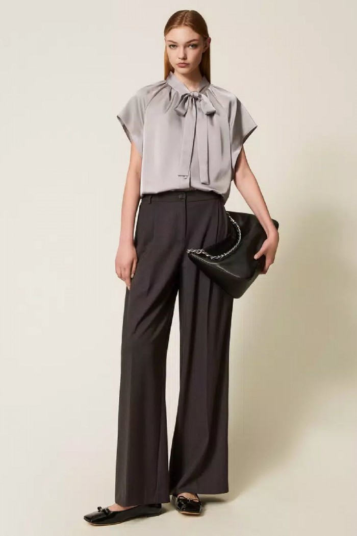 PANTALONE A PALAZZO CON PIEGHE TWINSET