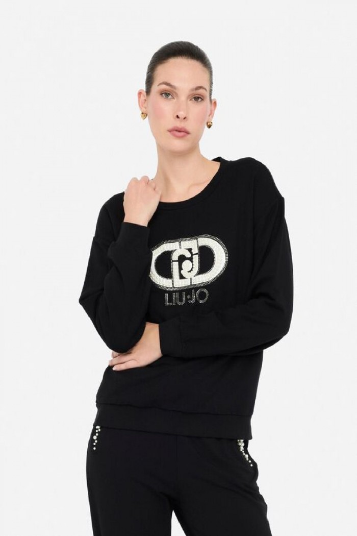 FELPA CON PERLE LIU JO