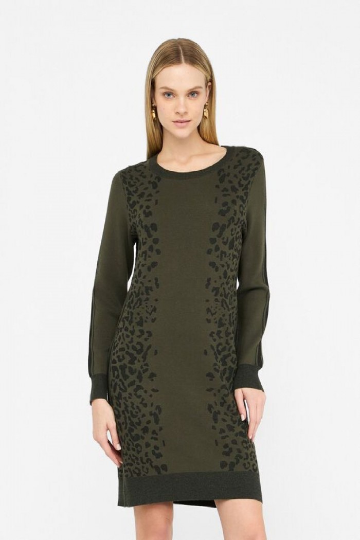 ABITO ANIMALIER IN MAGLIA LIU JO