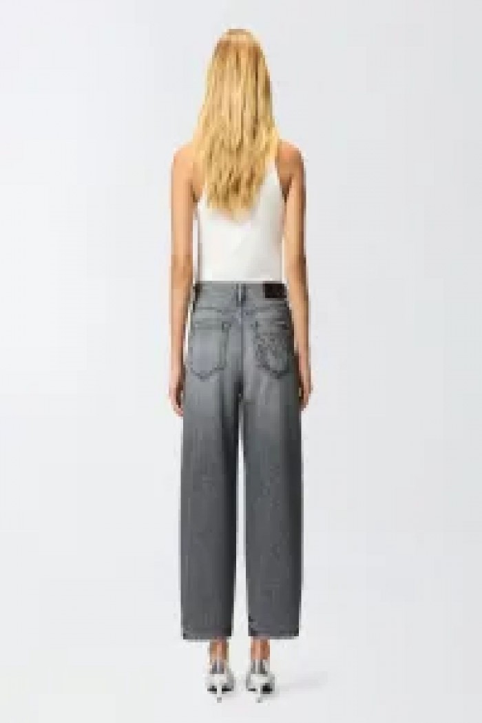 JEANS BALLOON IN DENIM GRIGIO PINKO