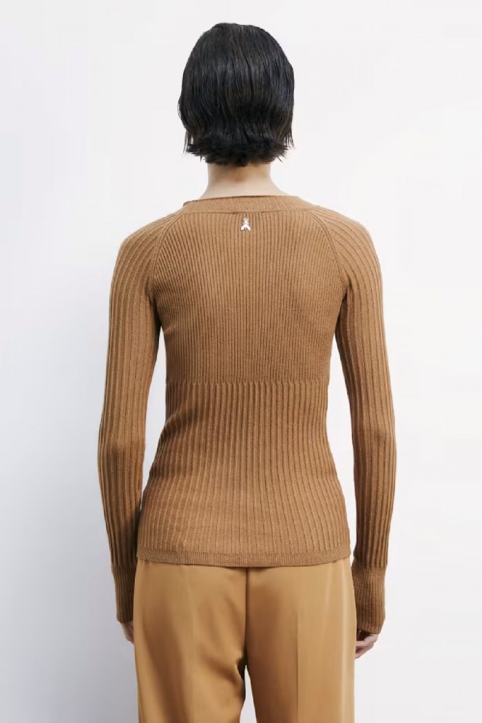 MAGLIA ADERENTE "ESSENTIAL" IN COSTINA PATRIZIA PEPE