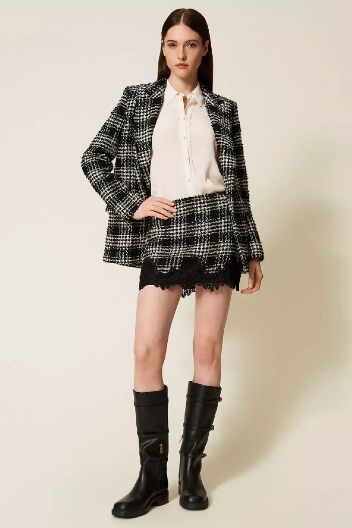 MINIGONNA CON BORDO PIZZO TWINSET