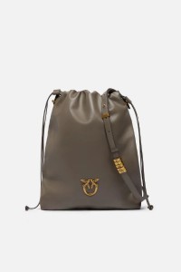 BORSA A SPALLA MEDIA SLOUNCHY BAG VERTICALE IN PELLE PINKO