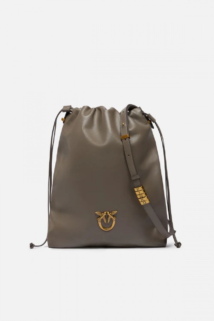 BORSA A SPALLA MEDIA SLOUNCHY BAG VERTICALE IN PELLE PINKO