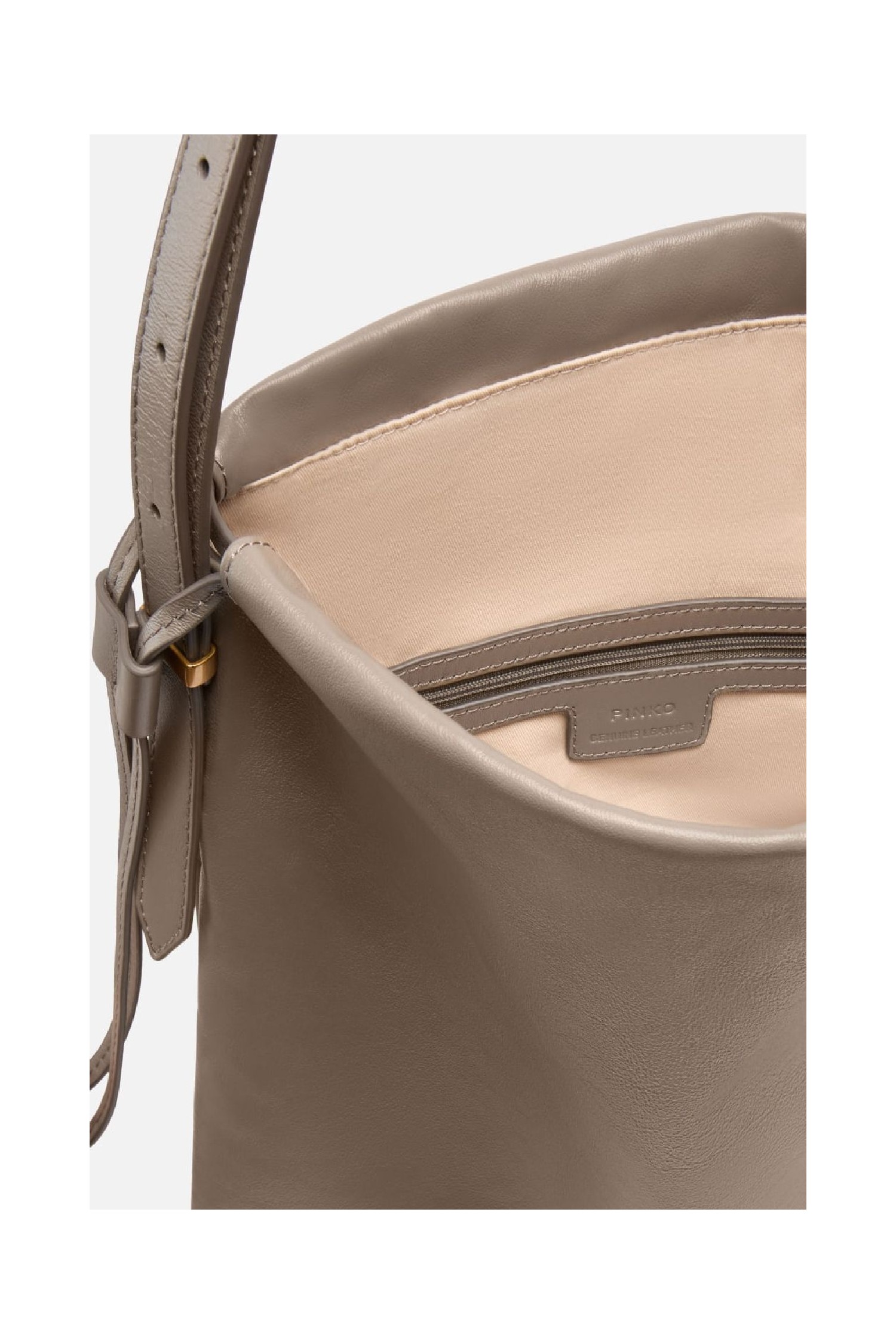 BORSA A SPALLA MEDIA SLOUNCHY BAG VERTICALE IN PELLE PINKO