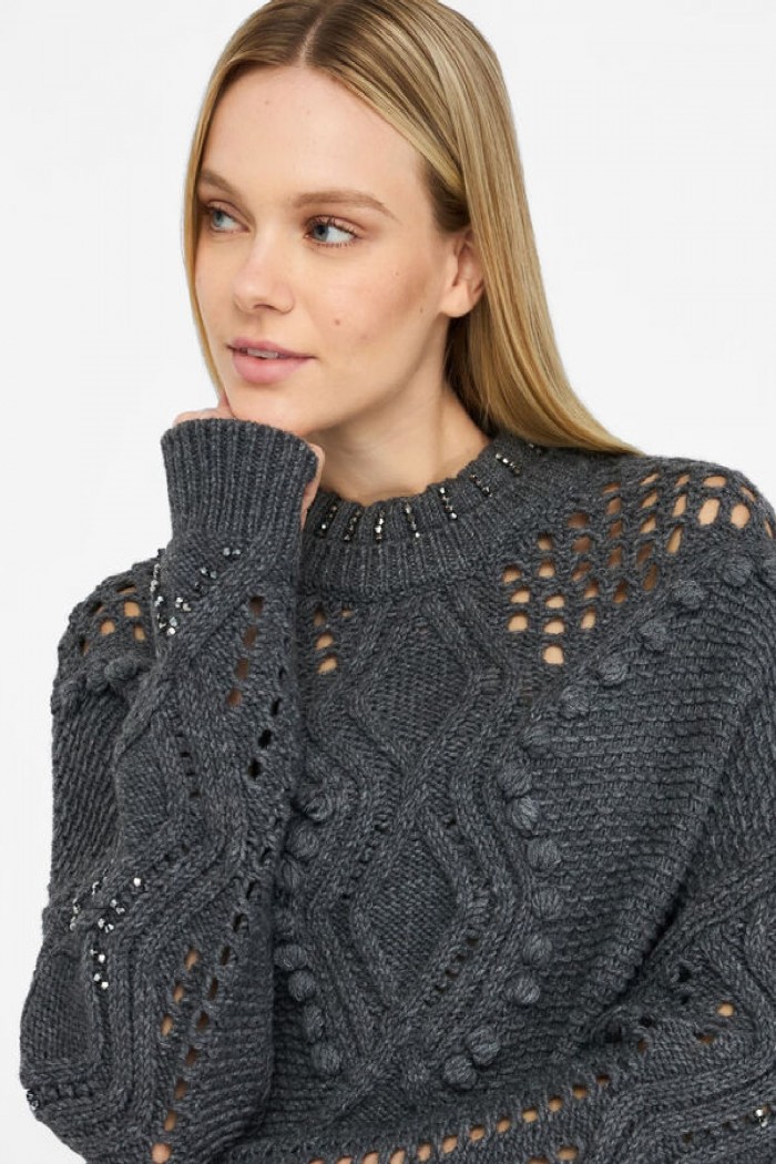 MAGLIA CHIUSA CON TRAFORATURE LIU JO