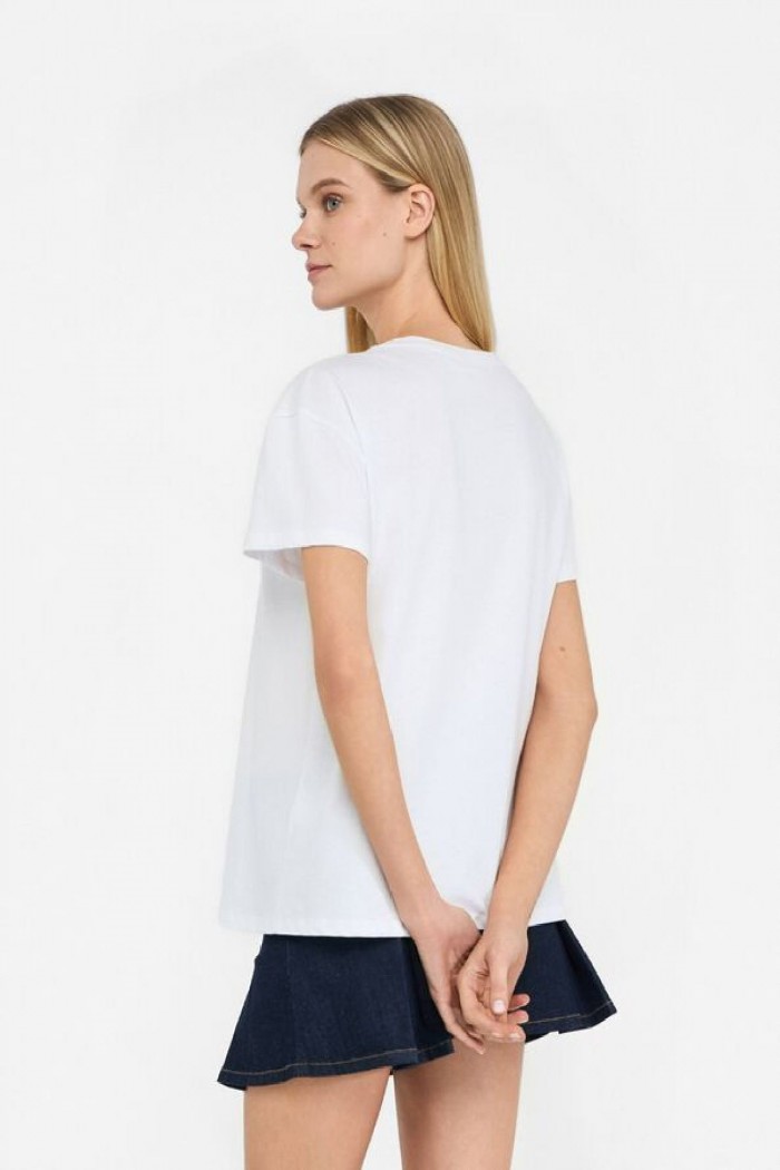 T-SHIRT CON STRASS LIU JO