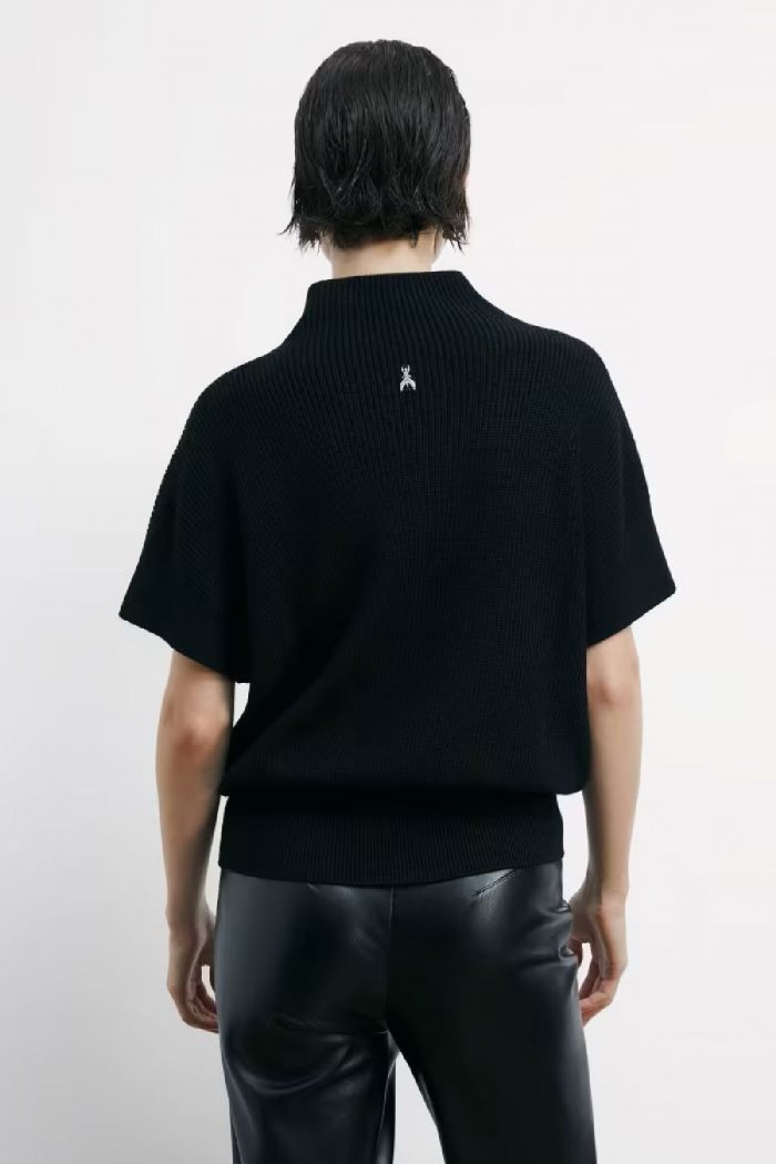 TOP SMANICATO IN MAGLIA PATRIZIA PEPE