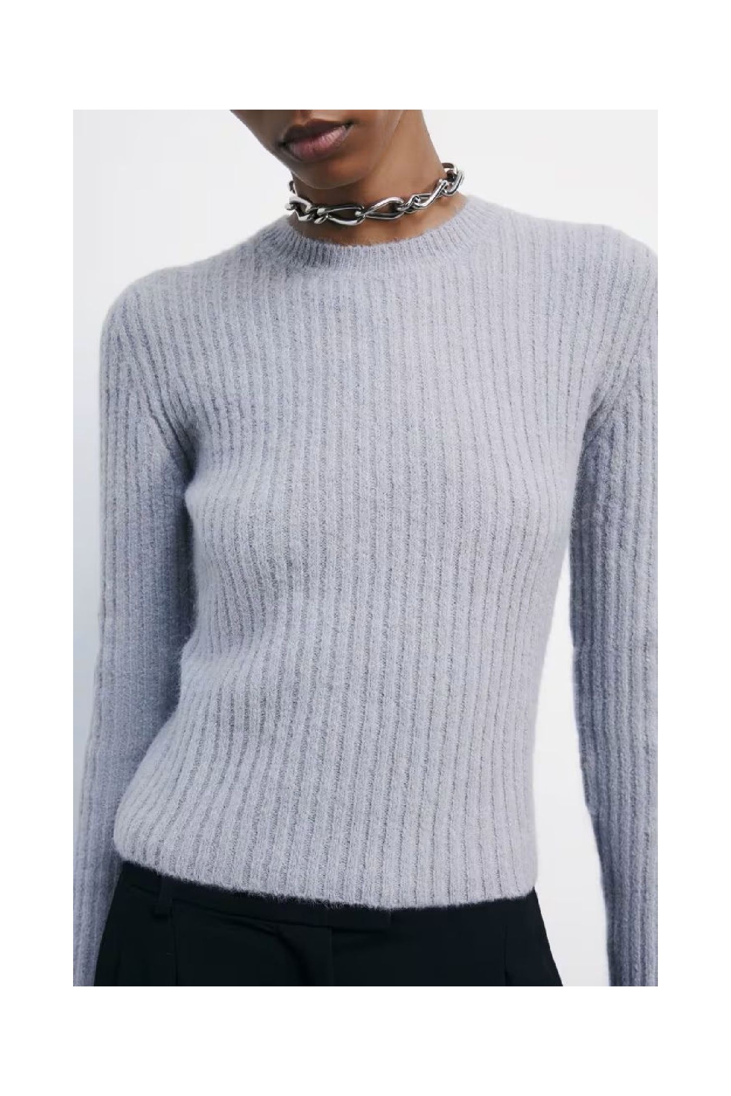 MAGLIA GIROCOLLO A COSTINE PATRIZIA PEPE