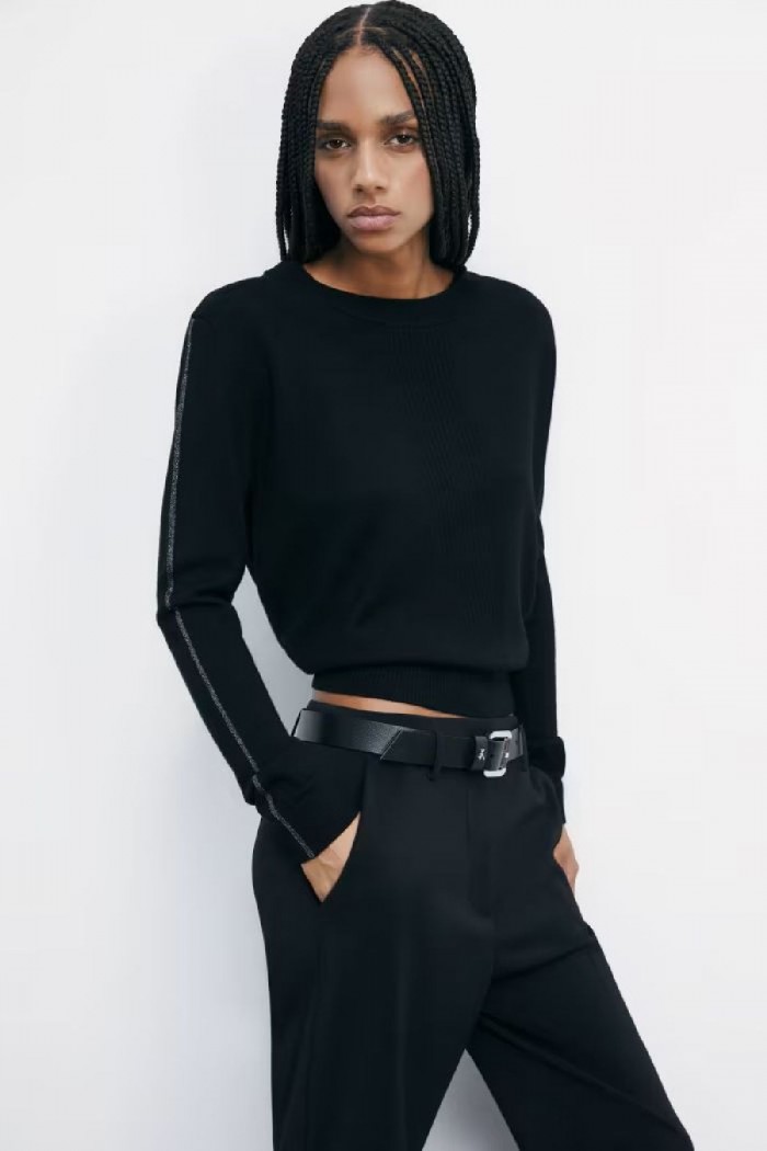 MAGLIA IN LANA CON DETTAGLI IN LUREX PATRIZIA PEPE