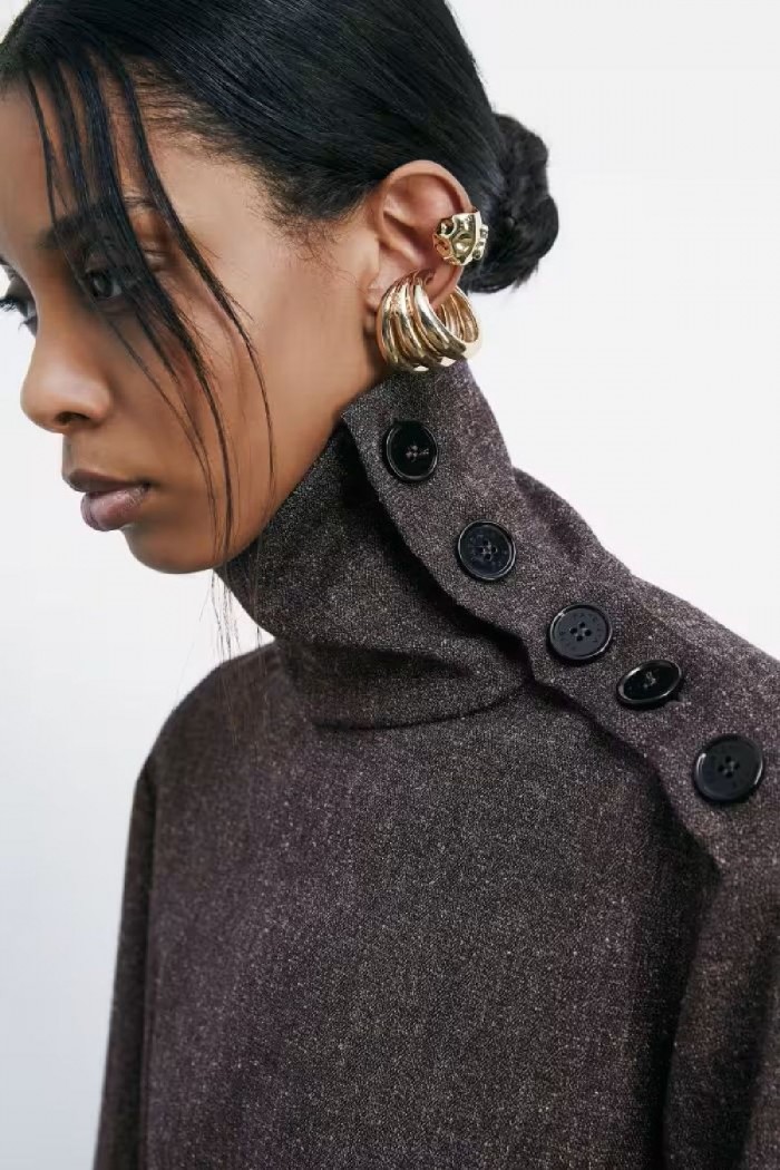 MAGLIA STRUTTURATA A COLLO ALTO PATRIZIA PEPE