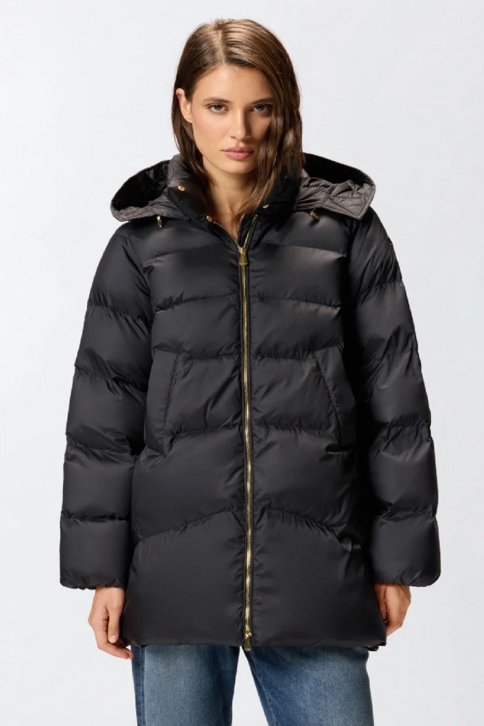 PIUMINO IMBOTTITO CON CAPPUCCIO PINKO