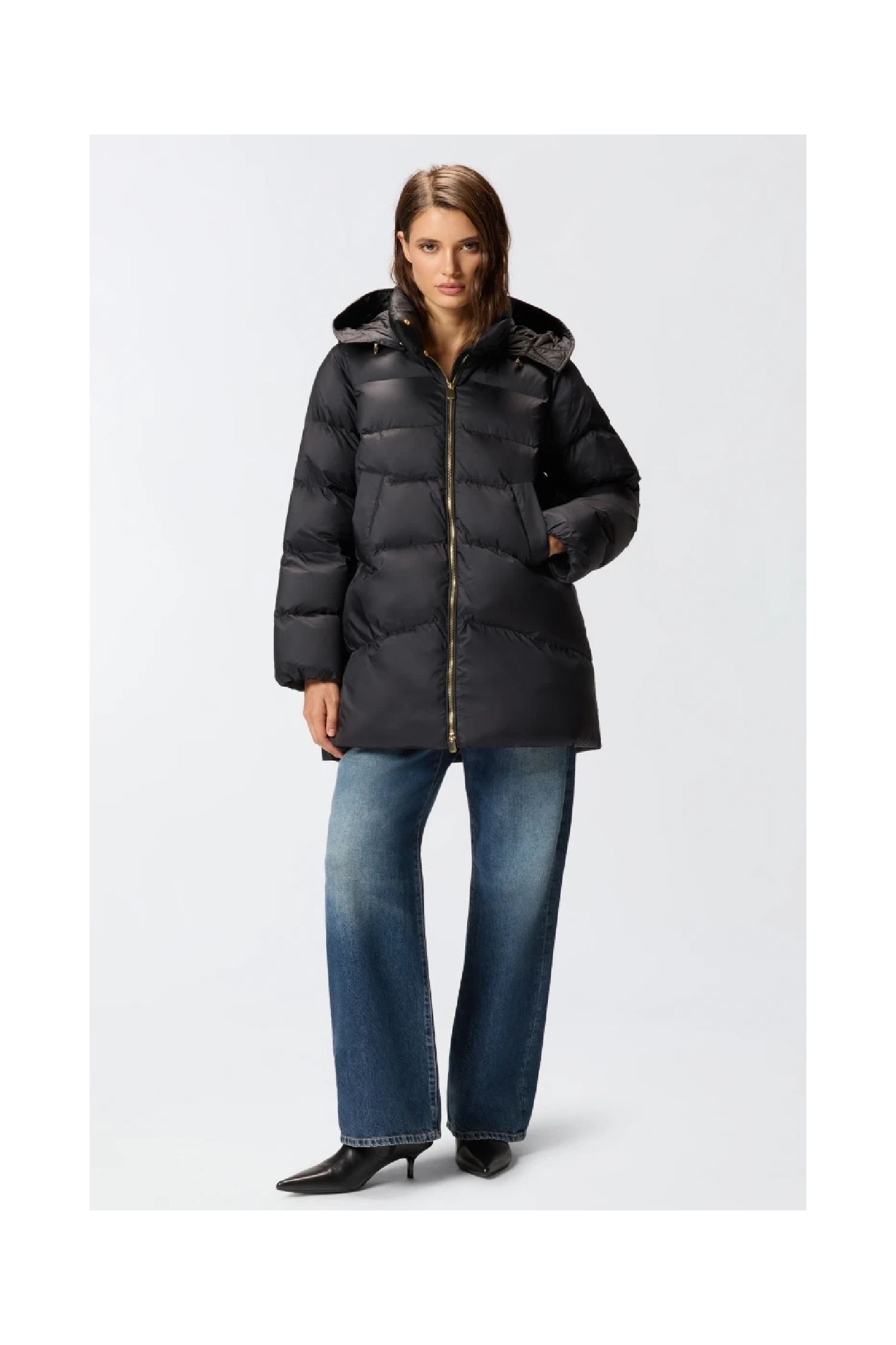 PIUMINO IMBOTTITO CON CAPPUCCIO PINKO