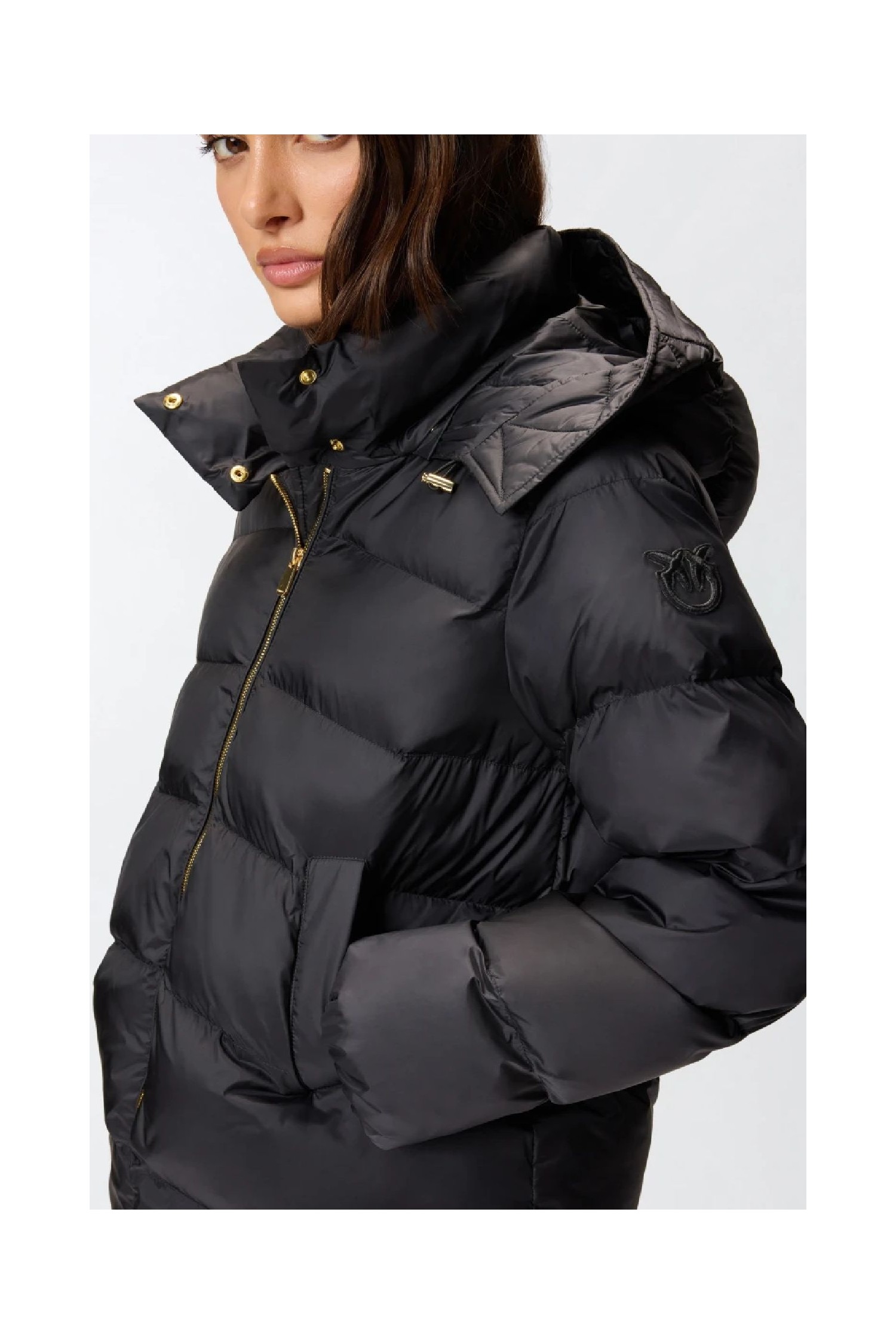 PIUMINO IMBOTTITO CON CAPPUCCIO PINKO