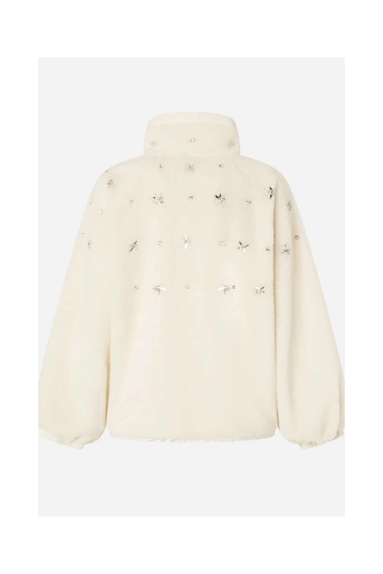 BOMBER IN PILE CON RICAMO GIOIELLO PINKO