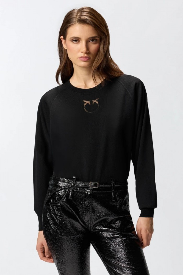 MAGLIA CON LOGO LOVE BIRDS PINKO