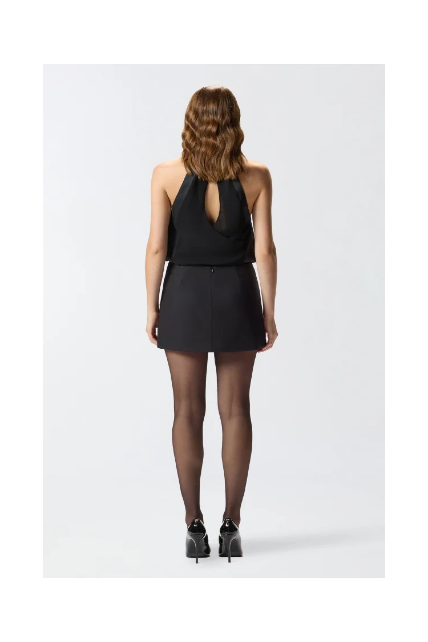 MINIGONNA CON CRISTALLI E PERLE PINKO