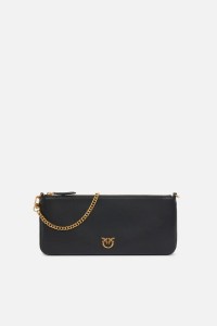 HORIZONTAL FLAT BAG IN PELLE PINKO