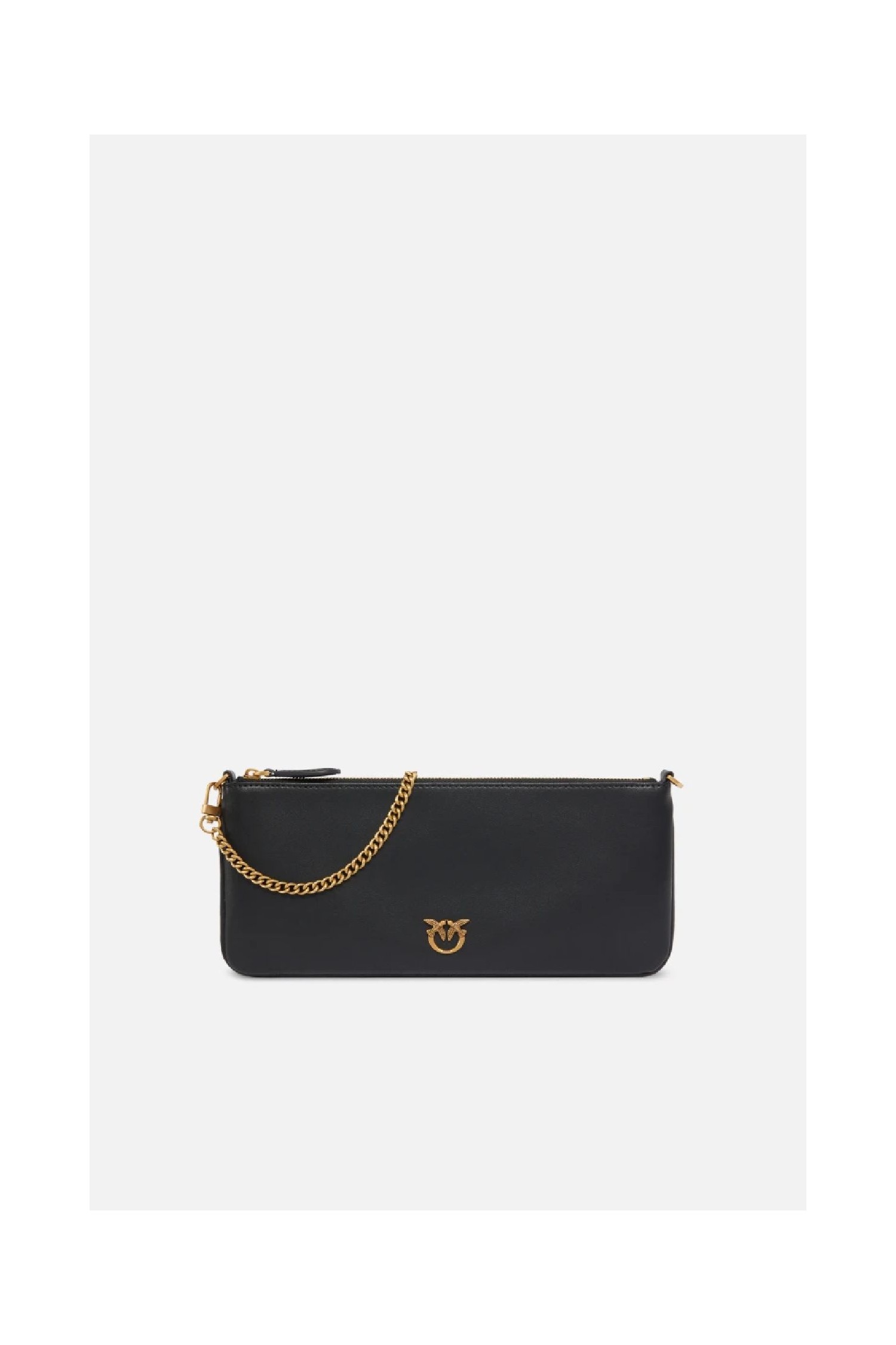 HORIZONTAL FLAT BAG IN PELLE PINKO