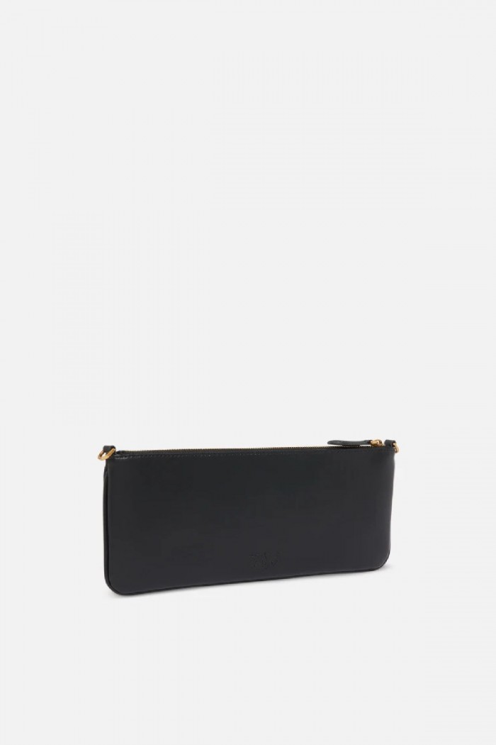 HORIZONTAL FLAT BAG IN PELLE PINKO