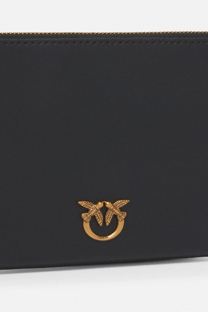 HORIZONTAL FLAT BAG IN PELLE PINKO