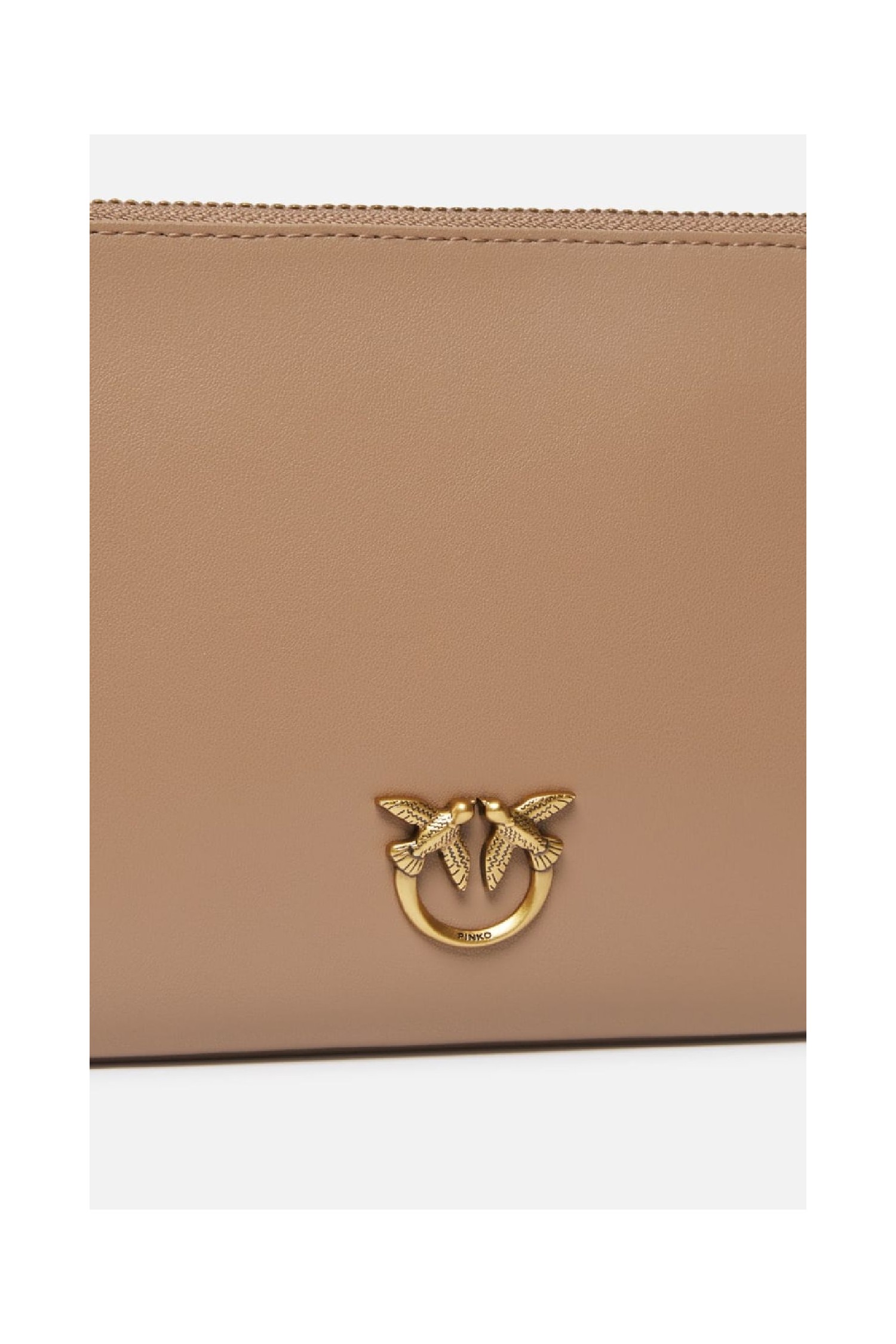 HORIZONTAL FLAT BAG IN PELLE PINKO